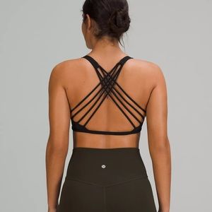 Lululemon Free to Be Bra - Wild Light Support, A/B Cup Size 6 Black